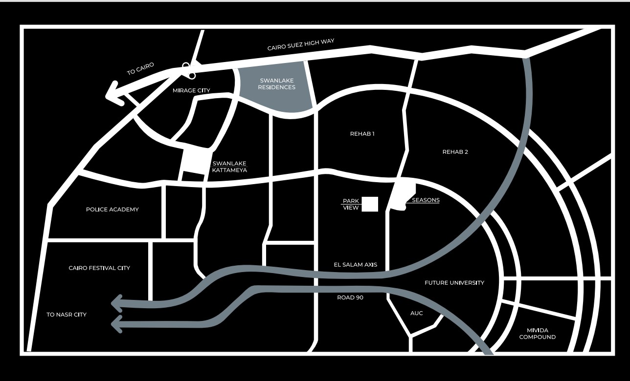 كمبوند سوان ليك التجمع الأول حسن علام – Swan Lake Hassan Allam Residence New Cairo