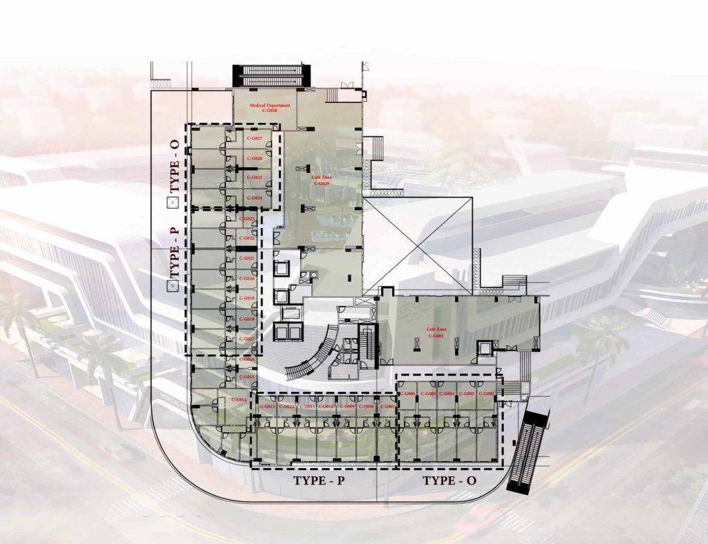 Clinic with an area of 69 meters for sale in Ozone Mall New Cairo