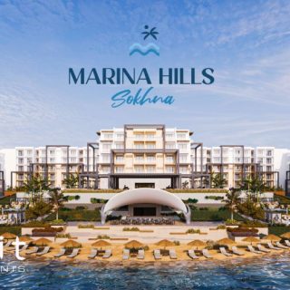 At an attractive price a 130m chalet in Marina Hills Ain Sokhna Resort with a great view