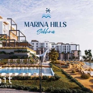At an attractive price a 130m chalet in Marina Hills Ain Sokhna Resort with a great view