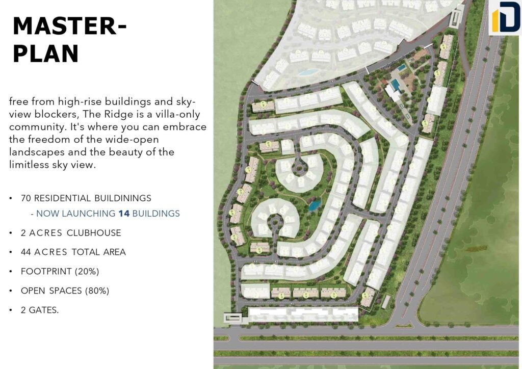 Live in The Ridge Mostakbal a villa with an area of 390m